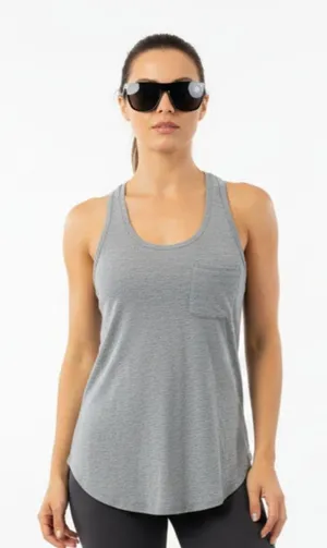 Lululemon Gray Sleeveless Racerback Athletic Sport Tank Top 6 thumbnail 1