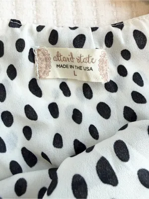 Altar'd State Black and White Polka Dot Ruffle Romper thumbnail 3