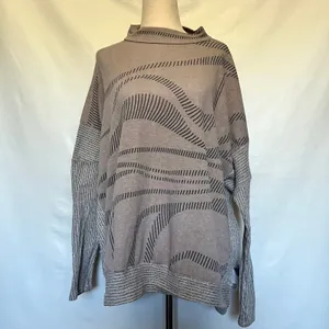 Ces Femme Abstract Tunic Womes Sweater Sz M Lagenlook Slouchy MockNeck Artsy thumbnail 11