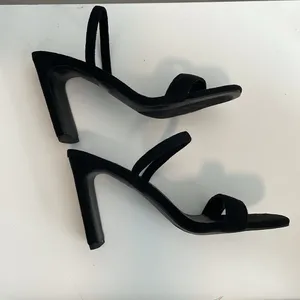 Lulus black strappy suede sandals thumbnail 4