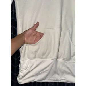 LULULEMON Don't Hurry Be Happy Pullover ivory Fleece Cowl Neck Rare Sz 6 thumbnail 3