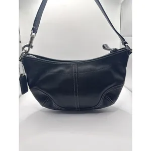 Coach Soho Black‎ Leather Small Hobo Shoulder Bag Purse N0 E043-4283 thumbnail 2