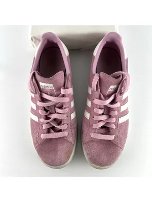 Adidas Campus Mens 5 Womens 6 00s Pink and White Suede Low Top Sneakers thumbnail 4