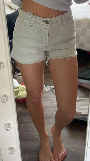Green Denim Shorts thumbnail 1
