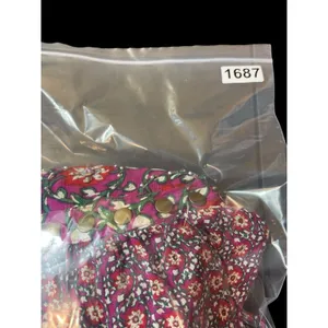 Free People Boho Floral Peasant Top M Purple Red Tie Up Studded Beaded Rayon thumbnail 14