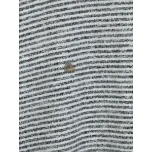 Abercrombie & Fitch Gray White Striped Long Sleeve Turtleneck Sweater Top Size L thumbnail 6