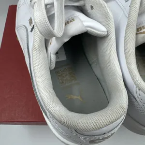 PUMA Court Sneaker, White, Women's Casual Low Top Leather Shoes Size 6.5 thumbnail 7