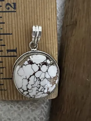 Wild Horse Turquoise 925 Sterling Silver Necklace Native American Jewelry thumbnail 6