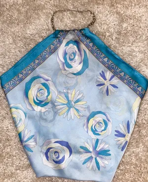Urban Outfitters Custom Blue Rose Silk Crop Top thumbnail 1