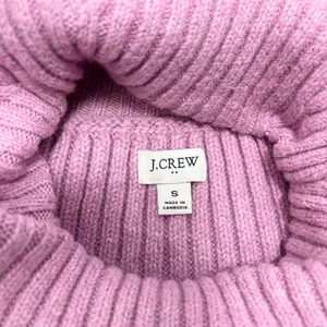 J. Crew Turtleneck Pink Cozy Soft Barbie Winter Sweater‎ Size S thumbnail 8