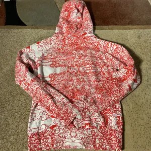 Y2K‎ Nikita Womens Red White All Over Doodle Print Full Zip Hoodie Sweatshirt S thumbnail 8