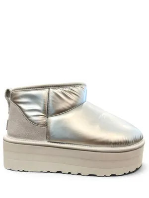 UGG Ultra Mini Platform Hi Shine Silver Boots Women’s 8 NWOB thumbnail 2