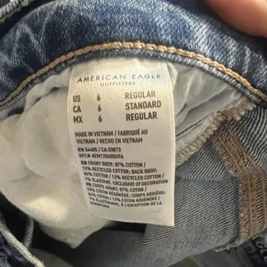 American Eagle Super High Rise Baggy Straight Leg Jeans Womens 6 Strigid thumbnail 10