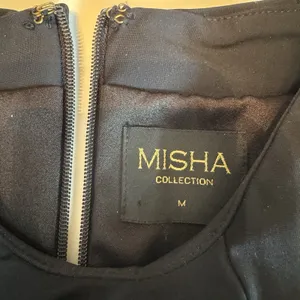 MISHA Collection Black Lace Up Corset Bodysuit Womens Medium High Neck Stretch thumbnail 10