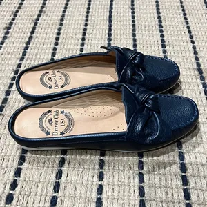 Drivers Club‎ USA California Navy Leather Mules A20 thumbnail 8
