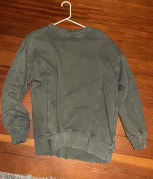 Aerie Oversized Sweatshirt Crewneck Pullover Green thumbnail 1
