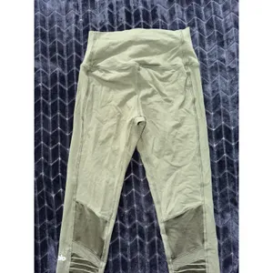 Alo Yoga Leggings Womens Green Moto High Rise Panel Activewear‎ Workout Size S thumbnail 5