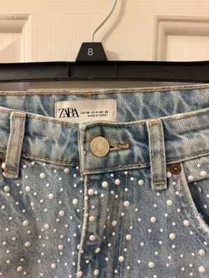 ZARA Pearl Wide Leg Jeans thumbnail 4