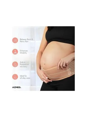 NEW Maternity Belly Band Pregnancy Abdomen Back Support Fits Up to 50" thumbnail 5