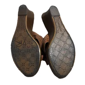 Naturalizer Women's Brown Wedge Heel‎ Slip On Dressy Sandal Vacation Casual Sz 8 thumbnail 8