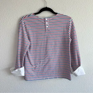 Anthropologie | Deletta‎ Poplin Cuffed Striped Top thumbnail 9