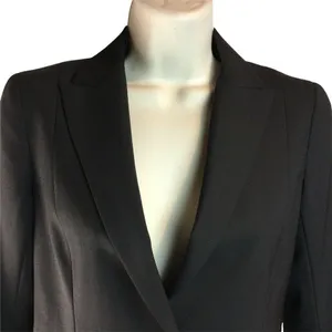 Theory Womens Fitted Wool Blazer Smokey Gray Lined Pockets One Button Size 0 u thumbnail 2