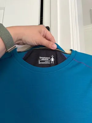 Smartwool Teal Navy Long Sleeve Layering Top Wool thumbnail 2