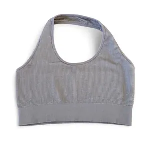 NVGTN Taupe Limitless Ribbed Seamless Halter Bra thumbnail 1