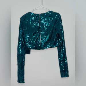 Lulus women’s size M Emerald Sequin Strapless Dress & Matching Top Set NWT(E8)✨ thumbnail 12