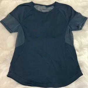 Lululemon Blueish‎ Green Sheer top size 4 C34 thumbnail 2
