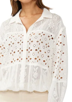 Lovestitch Patchwork Lace Eyelet Blouse Small thumbnail 3