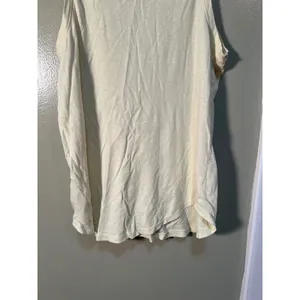 Gap Women's Sz Small Tank Top Crewneck Soft Pale Butter Yellow Semi-Sheer Cotton thumbnail 7