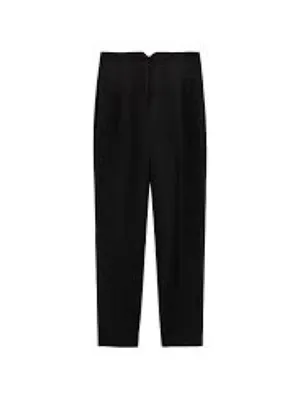 Zara Black Cropped High-Waist Slim Pants thumbnail 3