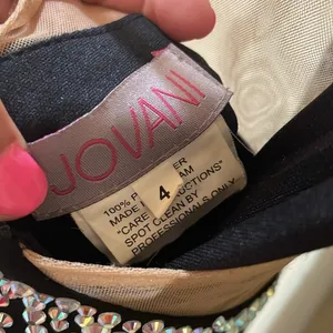 Womens Jovani Cocktail Dress Black Open Back thumbnail 5