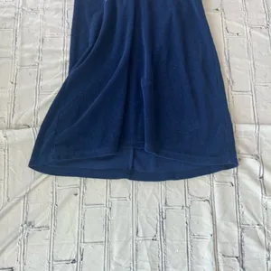 Venus Lingerie Mini Slip Dress Deep Navy Blue V-Neck M 90s Y2K Spaghetti Strap thumbnail 3