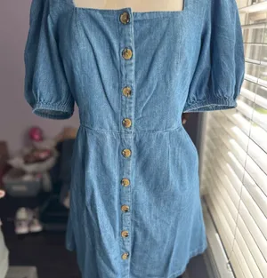 Old Navy Denim Button-Up Mini Dress thumbnail 1