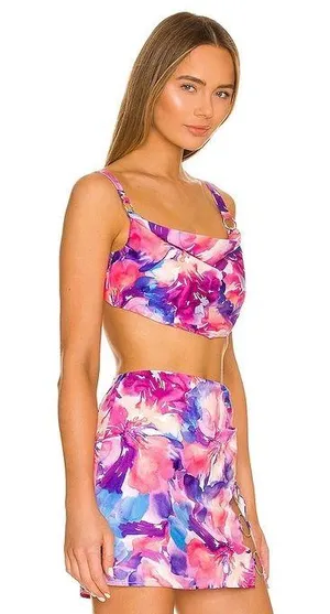 For Love & Lemons Natasha Crop Top & MINI Skirt set thumbnail 3