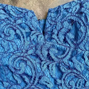 J. Crew Blue Lace Strapless Sweetheart Mini Dress 6 thumbnail 4
