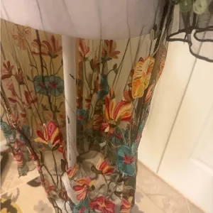 Beautiful Multi color Floral Embroidered Sheer Kimono/duster thumbnail 3