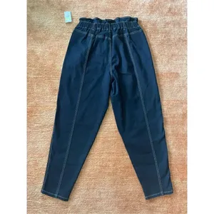 NWT VINTAGE AMERICA Jeans Pants Denim Paperbag Waist 80s Retro Size 12 thumbnail 6