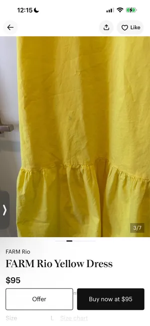Farm Rio Anthropologie Ruffle Midi Dress XS thumbnail 5