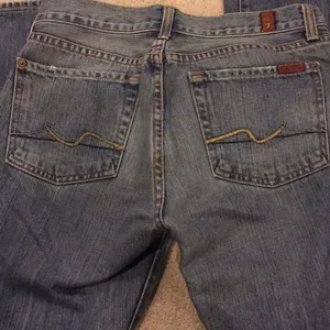 7 For All Mankind Flare Worn Wash Jeans thumbnail 5