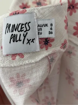 Princess Polly Cotton Micro Mini Skirt White Pink Floral Coquette Summer Preppy thumbnail 5