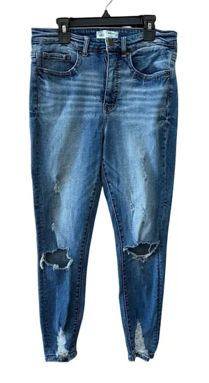 BKE Parker Skinny Jeans SIZE 28 Distressed Ankle Skinny High Rise Buckle Denim thumbnail 1