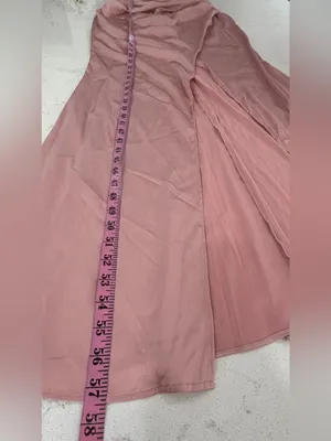 SHEIN Rose Dusty Pink Satin Maxi Dress with Front Slit thumbnail 7