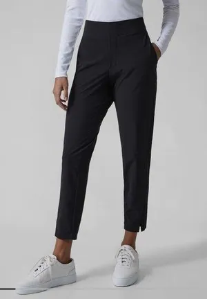Athleta Brooklyn Ankle Pants Pull On Trousers Black 6 thumbnail 1