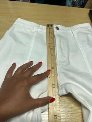 Wisteria Lane Back Suede Star Bell Jeans Size M Ivory Western Boho‎ Flare thumbnail 10