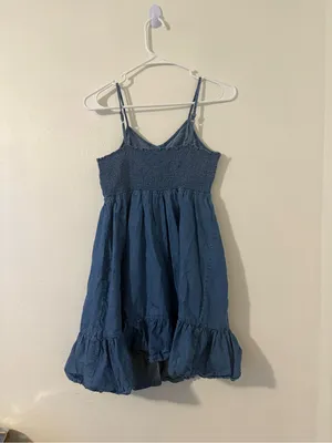 Japna Denim Cotton Sleeveless Mini Dress | Size: XS thumbnail 3