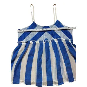 Lemlem bright blue and white striped tank sz Small‎ thumbnail 5