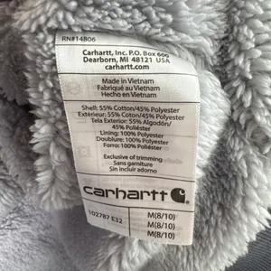 Carhartt Women M Clarksburg Sherpa Lined Full Zip Hoodie Jacket Blue Gray 102787 thumbnail 4